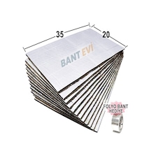 10 Adet 35x20cm Ziftli Oto Ses Su Yalıtım Pedi Folyolu Yapışkanlı