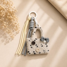 Kumru Studio Mini Çanta Charm Gri Telefon Ve Çanta Aksesuarı