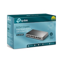 Tp-lınk Tl-sg108pe, 8 Port, Gigabit, 4 Port Poe 64w, Easy Smart, Yönetilebilir, Metal Kasa, Masaüstü Switch
