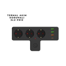 3397 Akım Korumalı Çoklu Çıkışlı Priz Tek Tuşlu Anahtarlı Diğer