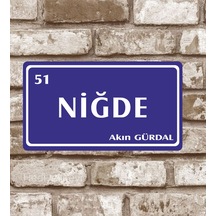 Kişiye Özel Metal Plaka Niğde 51 Retro Poster (29X15)