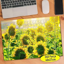 Güneşli Ayçiçeği Tarlası 240 Parça Puzzle Yapboz Tablo-103424722