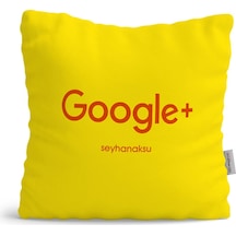 Kişiye Özel Google Plus Sarı Yastık