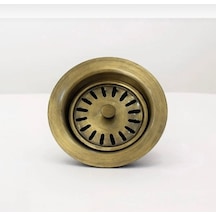 İsaoğlu Yapı Antik Gold Mutfak Gideri Antik Gold Evye Süzgeci Modern Premium Tasarım Gider Standart Boy Gold Altın