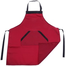 Suntek Unisex Bel Önlükleri Küçülmez Solmaz Quick Kitchen Kırmızı Siyah Kenar