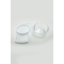 Tr Kuşlar İçin Tünekli Yuvarlak Mamalık, Çap 5 Cm, Beyaz