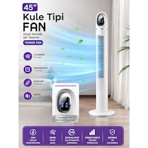 45w Kule Tipi Fan 45 İnç Uzaktan Kumandalı Dijital Ekranlı Zaman Ayarlı Sessiz Vantilatör