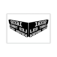 Led Tabela 16x32cm Çift Taraflı Beyaz Kayan Yazı-wifi