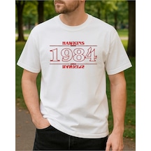 Hugo Boss Stranger Things Baskılı T-shirt Beyaz