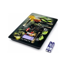 Cam Mutfak Tartısı Terazi Lcd Ekran 5kg/1gr Pilli Gr/oz/ml/ıb Ölçüm İ11-028 Bx40 Renkli