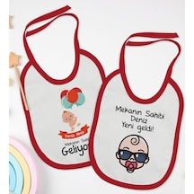 BK Kids Kişiye Özel Mekanın Sahibi Tasarımlı 2’li Kırmızı Mama Ön Kırmızı