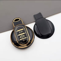 Mini Cooper R57 Siyah-gold Anahtar Kılıfı