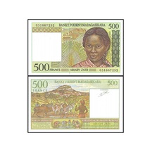 Madagaskar 2004 Yılı 500 Francs Kağıt Para Çil Unc Koleksiyon Para Nadir