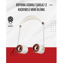 Usb Şarjlı Katlanabilir Boyun Fanı 3 Kademeli Sessiz Ve Taşınabilir Tasarım