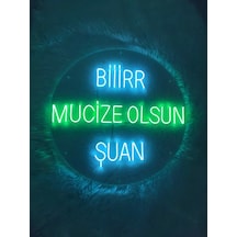 Bir Mucize Olsun Neon Led Yzı Tabela 50x50cm