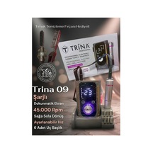 09 Manikür Pedikür Seti - 6 Başlık - 45.000 Devir /kozmetik126 Xx Tırnak Temizleme Fırçası Hediye