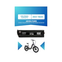 Arora Parıs Uyumlu Batarya 36v 10ah Elektrikli Bisiklet Bataryası Siyah