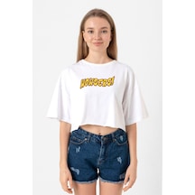 Inspector Gadget Wowsers Beyaz Kadın Crop Tshirt Beyaz