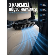 Taşınabilir Araç Koltuk Fanı Sessiz Çalışan Usb Şarjlı Boyun Soğutucu