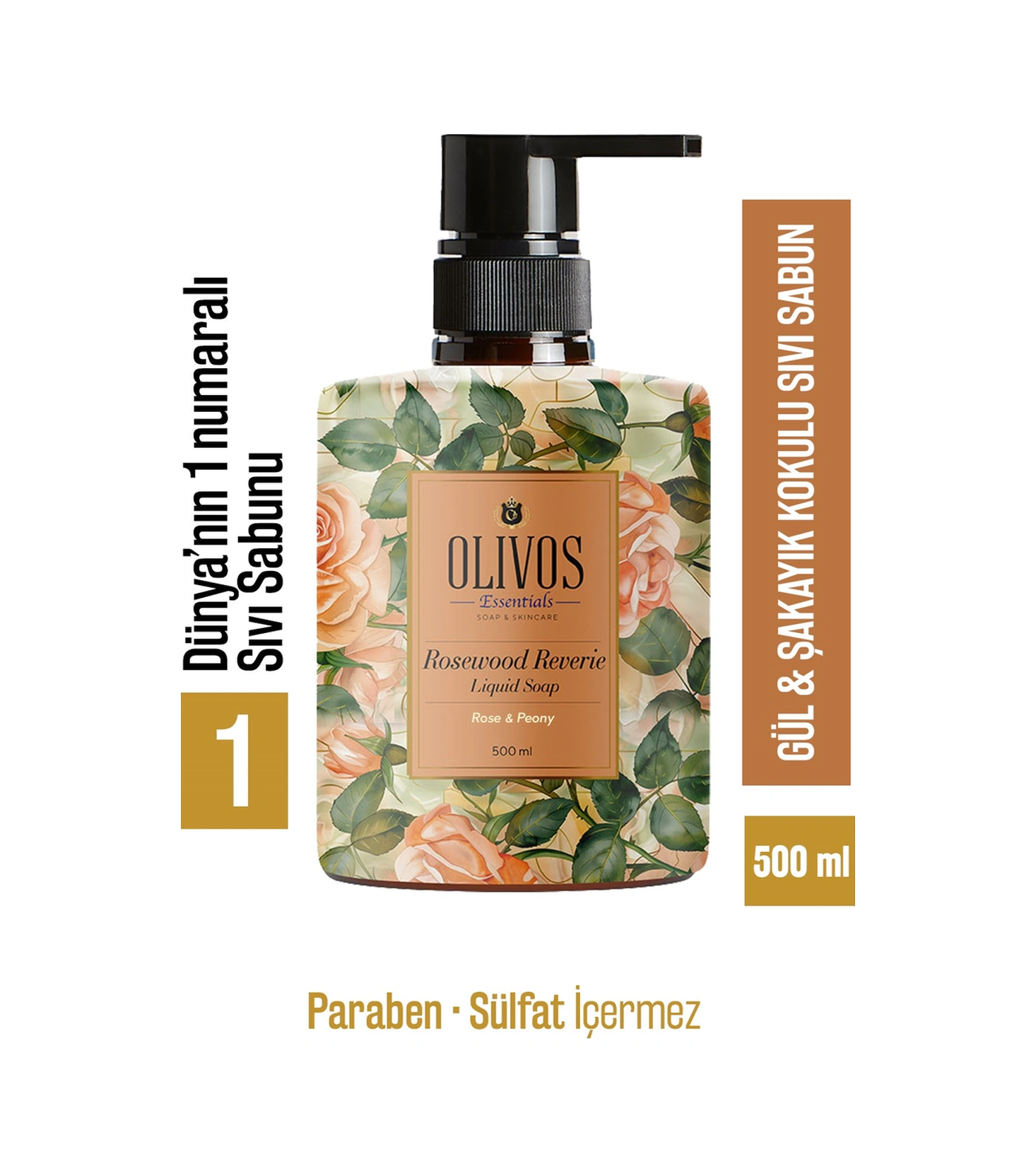 Olivos Rose & Peony Sıvı Sabun 500 ML
