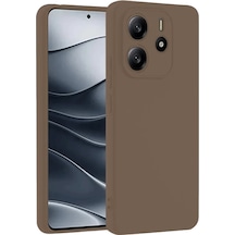 Redmi Note 14 4g Kılıf First Silikon - Kahverengi