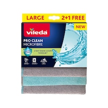 4 Adet Vileda Pro Clean Mikrofiber Bez 2+1'li Çok Renkli