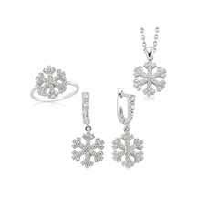 Gümüş Kar Tanesi Bayan Set - Set101106 - Name: 16 Açık Gold