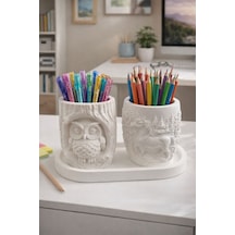 Baykuş & Unicorn Desenli El Yapımı Dekoratif Organizer Seti Tepsili