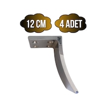 Yay Krom 12cm Metal Ayak Masa Dolap Ve Mobilya Ayağı Krom 12cm Metal 4 Adet Krom
