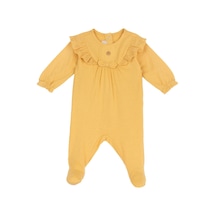Chicco Kız Bebek Arkadan Açılan Yuvarlak Yakalı Tulum 09101537000000 000042 Sarı