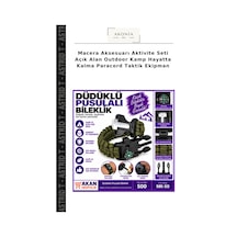 Macera Aksesuarı Aktivite Seti Açık Alan Outdoor Kamp Hayatta Kalma Paracord Taktik Ekipman Çok Renkli