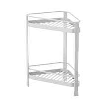 Suntek Tripod Banyo Rafı Ayakta Ev Banyo Tezgahı Beyaz Çift Katmanlı Beyaz