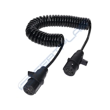 Ahmet Otomotiv 7 Pinli, Toz Koruma Lastikli, Iki Plastik Fişli S Tipi Erkek Taraf 24/24v Elektrik Kablosu Pur