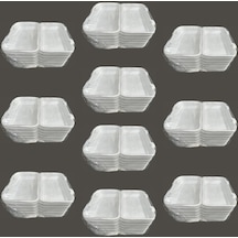 Dağyüce 36/d Tek Kullanımlık Köpük İskender Kapaklı Kase Kutu - 23.5x15 Cm. - 20 Adetlik 10 Paket