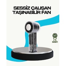 Sessiz Çalışan Taşınabilir Fan Usb Şarjlı Ve Kompakt Tasarım Siyah