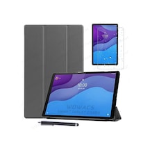 Lenovo Tab M10 Hd 2.nesil Tb-x306f Kılıf Smart Kapak Tablet Kılıfı + Ekran Koruyucu + Kalem Arka Kapak