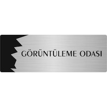 Metal Departman Kapı İsimliği, Yönlendirme Levhası Görüntüleme Odası 5x20 Cm Gümüş Renk