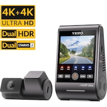 Viofo A229 Ultra 2 Kameralı Ön Ve Arka 4k+4k Sony Starvis 2 Sensörlü Dual Hdr Wi-fi 6 Gps'li Araç Kamerası