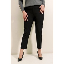 By Saygı Beli Lastikli En Boy Likralı Büyük Beden Pantolon Siyah By Saygı Beli Lastikli En Boy Likralı Büyük Beden Pantolon Siyah