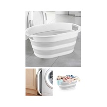 Pazar Kapısı Katlanabilir Silikon Akordiyon Çamaşır Sepeti Sele 40 Litre Sku: Smg8690010162489 40 x 19