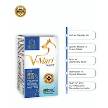 Animari V-mari 70 Tablet Kedi Ve Köpek Multivitamin & Bağışıklık Destek Takviyesi Taurin, L-karnitin & B-kompleks