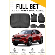 Toyota Yaris Cross 2023 Model Üst Birebir Uyumlu Bagaj Havuzu+paspas Seti