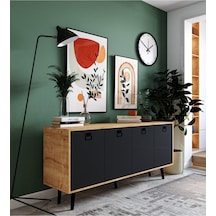 Mirza Modern Konsol 180 Cm Safir Meşe-antrasit