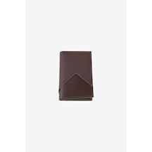 Ac&Co / Altınyıldız Classics Erkek Kahverengı %100 Deri Desenli Kartlık Kahverengi