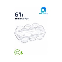 6 Lı Yumurta Kabı 14x11x7 Cm Kapaklı Şeffaf Buzdolabı Yumurta Saklama Kutusu Bpa İçermez