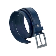 Süzer Deri Lacivert Hakiki Deri Dikişli 3.5 Cm.Lik Klasik Erkek Kemer - 305-