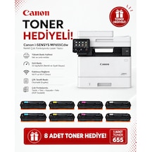 Canon Mf655cdw Çok Fonksiyonlu Renkli Lazer Yazıcı +2 Takım Toner 8 Adet