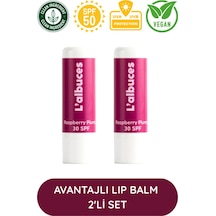 L'albuces Raspberry Plump Lip Balm Dudak Nemlendirici SPF30 2'li