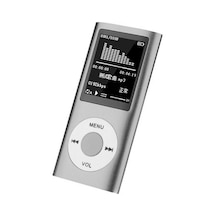 Hafıza Kartı Girişli Metal Gümüş Digital Renkli Ekranlı Mp3-mp4 Çalar