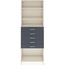 Arges Dolap 3 Raflı 5 Çekmeceli 88x30x243 Aytaşı-antrasit Aytaşı